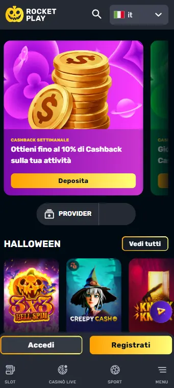 Pagina Iniziale Mobile